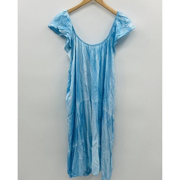 Raviya Womens Plus Size 1X Pigment-Wash Off-The-Shoulder Dress Swim Cover-Up $54 - Picture 2 of 7